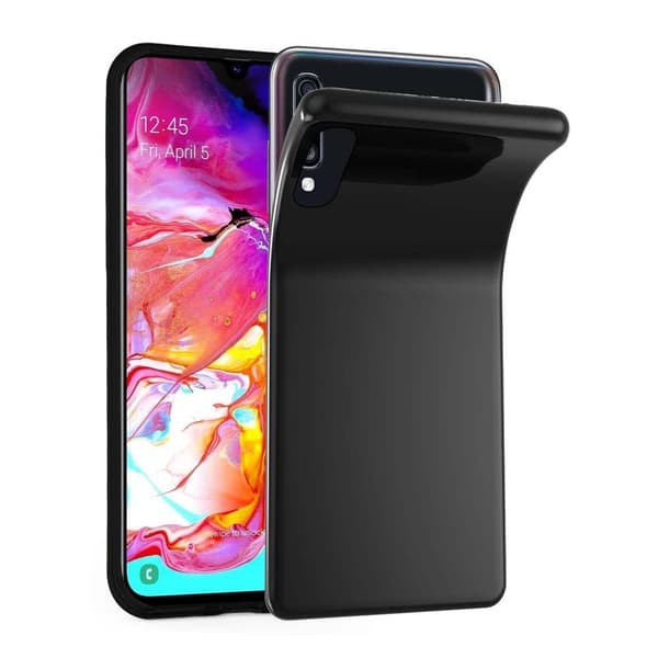 Samsung Galaxy A70 / A70s Suojakuori Suojakotelo valmistettu joustavasta TPU-silikonista MUSTA