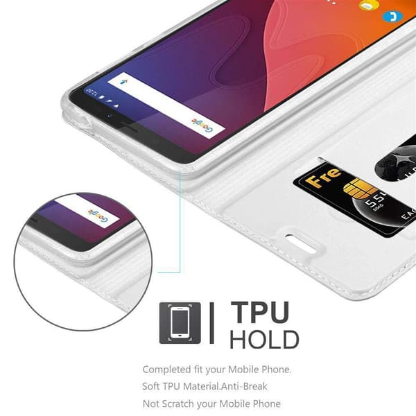 WIKO VIEW Skal Fodral med magnetisk stängning, ståfunktion och kortficka Mobilskydd