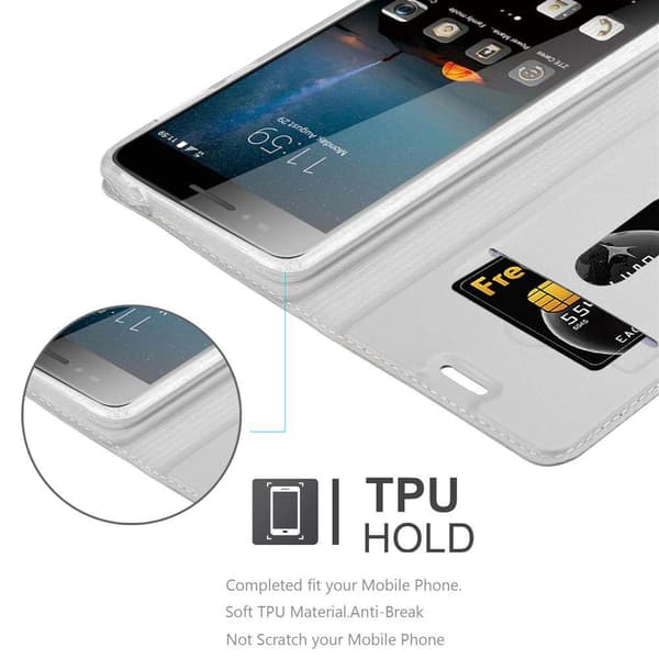 ZTE Blade A612 Suojakotelo Suojakuori Lompakkokotelo Matkapuhelinkotelo jossa magneettisuljenta, jalusta-toiminto ja korttitasku
