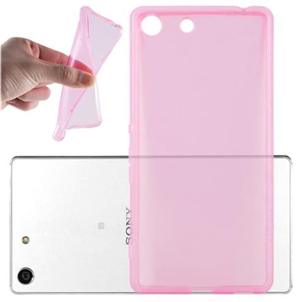 Sony Xperia M5 Skal Skal Fodral av flexibelt TPU-silikon Mobilskydd TRANSPARENT ROSA