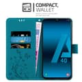 Miniatyrbild 2 av 8: Samsung Galaxy A40 Skal Fodral i blomdesign Mobilskydd Case Cover med magnetisk stängning, ståfunktion och kortplatser