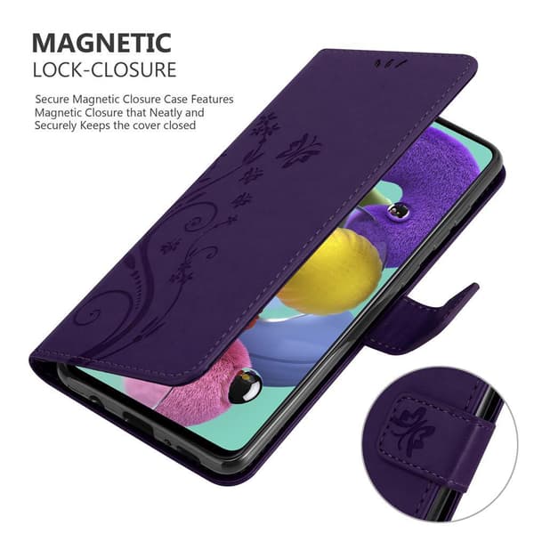 Samsung Galaxy A51 4G / M40s Pungetui Cover Blomster ()