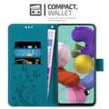 Miniatyrbilde 5 av 11: Deksel til Samsung Galaxy A51 4G / M40s Lommebokdeksel i blomster design med magnetisk lukking, stativfunksjon og kortplasser
