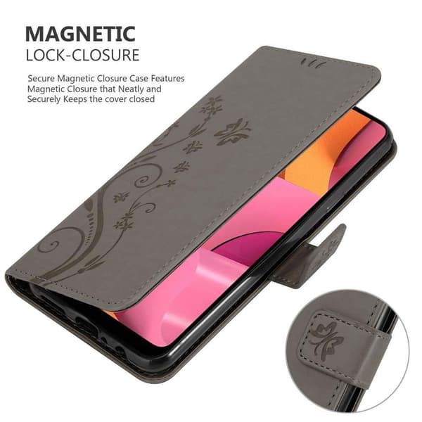 Samsung Galaxy A20s Suojakotelo Suojakuori Lompakkokotelo Matkapuhelinkotelo Kukat jossa on magneettisuljenta, jalusta-toiminto ja korttipaikat