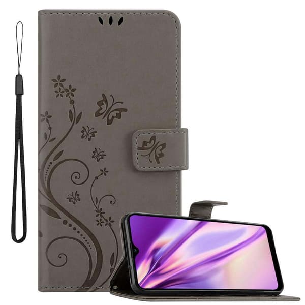 Samsung Galaxy A20s Suojakotelo Suojakuori Lompakkokotelo Matkapuhelinkotelo Kukat jossa on magneettisuljenta, jalusta-toiminto ja korttipaikat