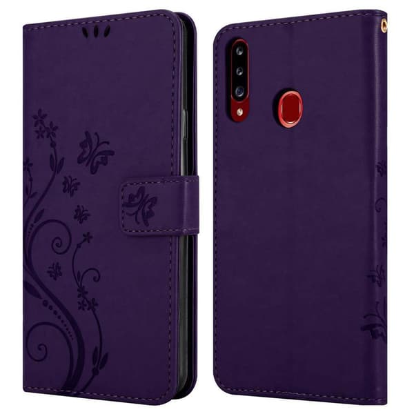 Samsung Galaxy A20s Pungetui Cover Blomster ()