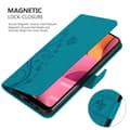 Miniatyrbilde 5 av 9: Deksel til Samsung Galaxy A20s Lommebokdeksel i blomster design med magnetisk lukking, stativfunksjon og kortplasser