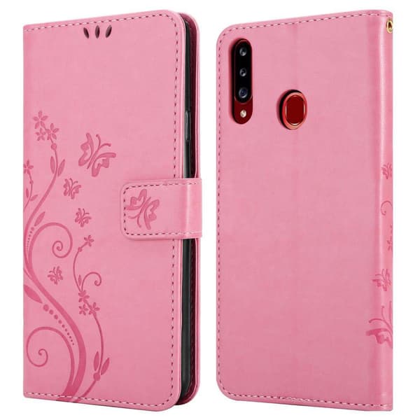 Samsung Galaxy A20s Pungetui Cover Blomster ()