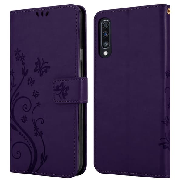Samsung Galaxy A70 / A70s Pungetui Cover Blomster ()