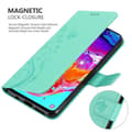 Miniatyrbilde 4 av 8: Deksel til Samsung Galaxy A70 / A70s Lommebokdeksel i blomster design med magnetisk lukking, stativfunksjon og kortplasser