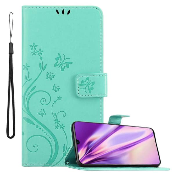 Deksel til Samsung Galaxy A70 / A70s Lommebokdeksel i blomster design med magnetisk lukking, stativfunksjon og kortplasser