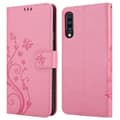 Miniatyrbilde 7 av 8: Deksel til Samsung Galaxy A70 / A70s Lommebokdeksel i blomster design med magnetisk lukking, stativfunksjon og kortplasser