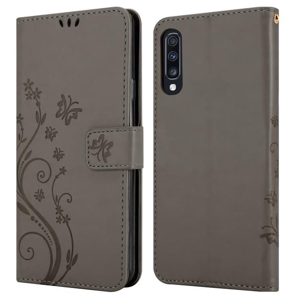 Deksel til Samsung Galaxy A70 / A70s Lommebokdeksel i blomster design med magnetisk lukking, stativfunksjon og kortplasser