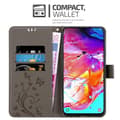 Miniatyrbilde 2 av 8: Deksel til Samsung Galaxy A70 / A70s Lommebokdeksel i blomster design med magnetisk lukking, stativfunksjon og kortplasser
