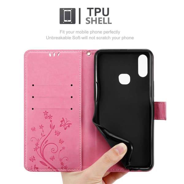 Samsung Galaxy A10s / M01s Pungetui Cover Blomster ()