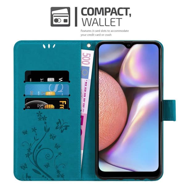 Samsung Galaxy A10s / M01s Pungetui Cover Blomster ()