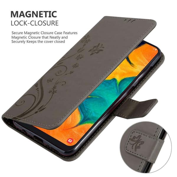 Samsung Galaxy A20 / A30 / M10s Pungetui Cover Blomster ()