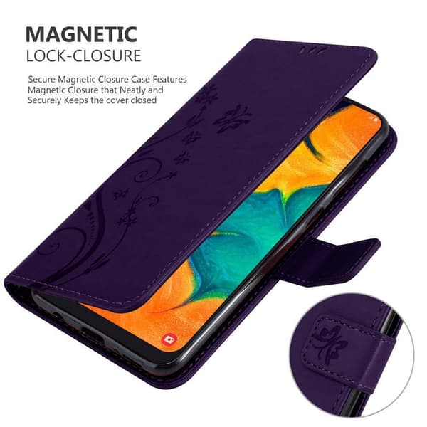 Samsung Galaxy A20 / A30 / M10s Pungetui Cover Blomster ()