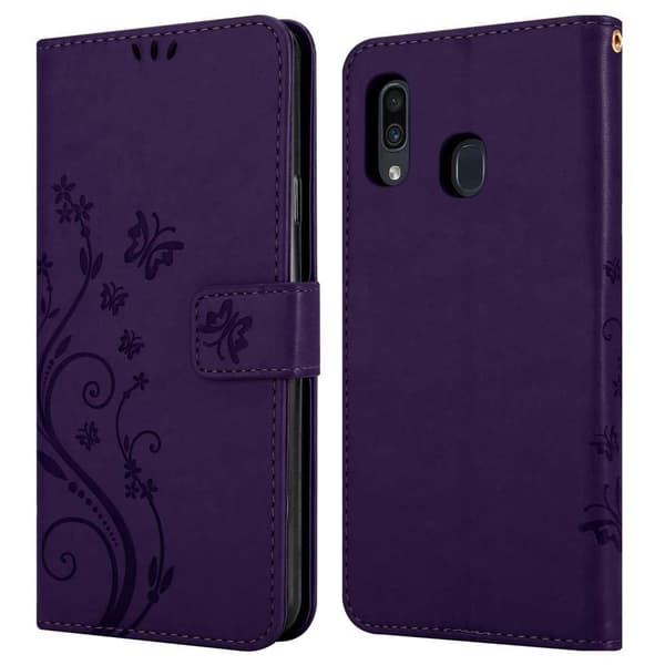 Samsung Galaxy A20 / A30 / M10s Pungetui Cover Blomster ()