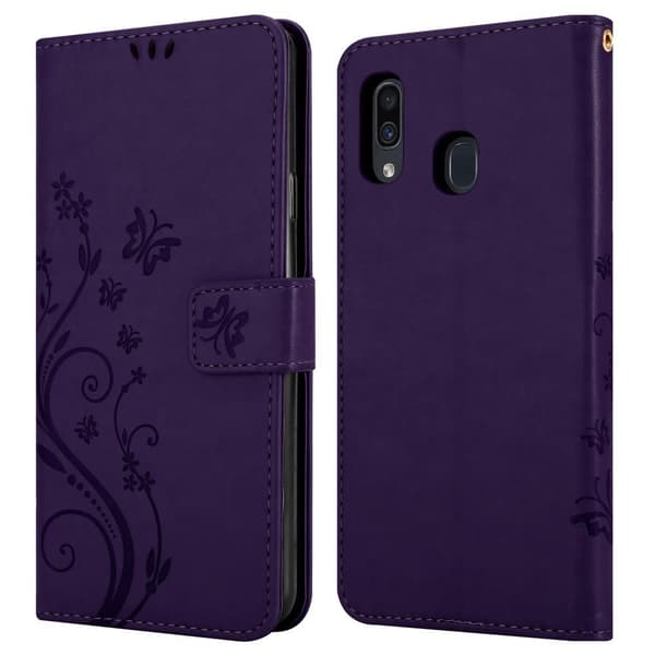 Samsung Galaxy A20 / A30 / M10s Pungetui Cover Blomster ()