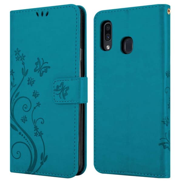 Samsung Galaxy A20 / A30 / M10s Pungetui Cover Blomster ()