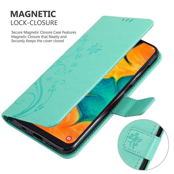 Samsung Galaxy A20 / A30 / M10s Pungetui Cover Blomster ()