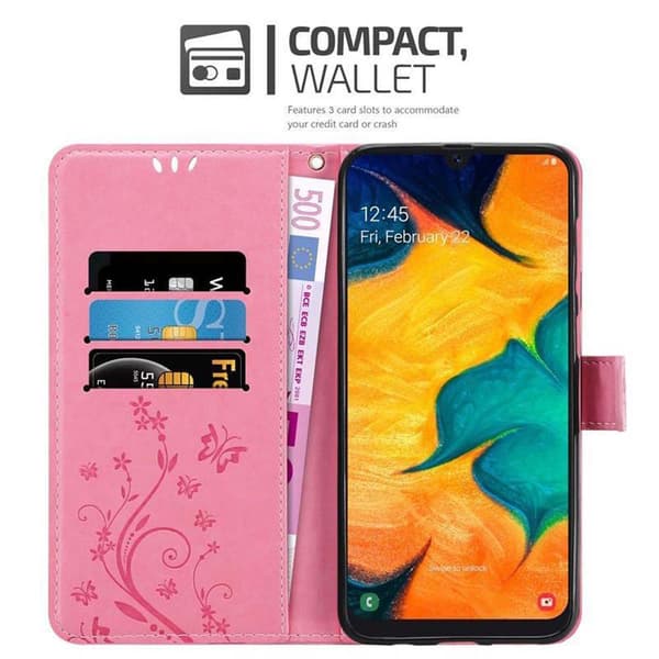 Samsung Galaxy A20 / A30 / M10s Pungetui Cover Blomster ()