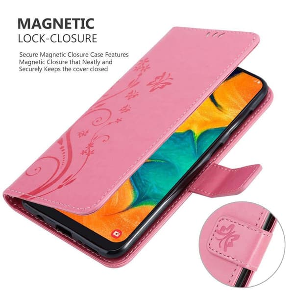 Samsung Galaxy A20 / A30 / M10s Pungetui Cover Blomster ()