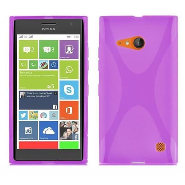 Nokia Lumia 730 Suojakuori Suojakotelo joustavasta TPU-silikonista X-Line-muotoilussa