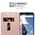 Miniatyrbild 7 av 8: Motorola Google NEXUS 6 Skal Fodral med magnetisk stängning, ståfunktion och kortficka Mobilskydd