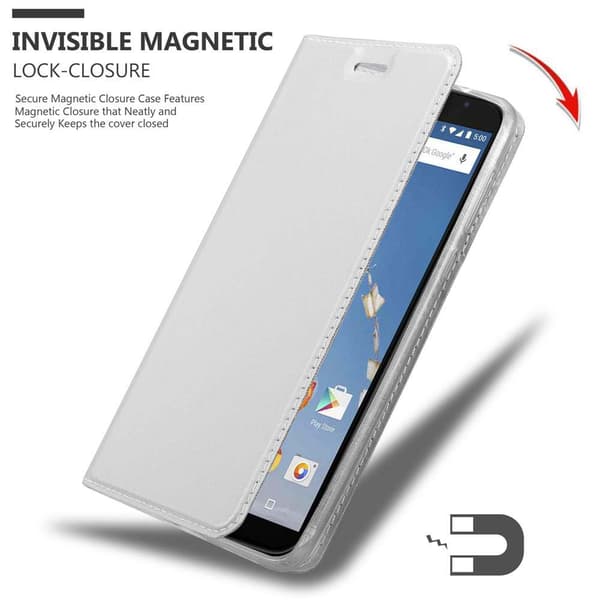Motorola Google NEXUS 6 Skal Fodral med magnetisk stängning, ståfunktion och kortficka Mobilskydd