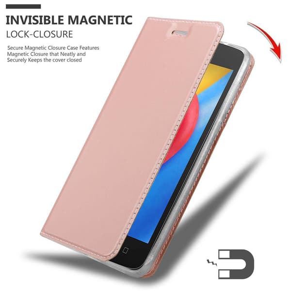Motorola MOTO C Skal Fodral med magnetisk stängning, ståfunktion och kortficka Mobilskydd