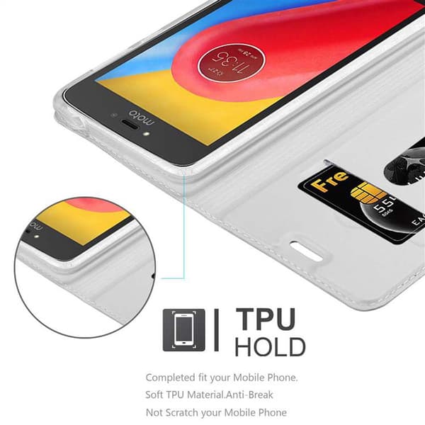 Motorola MOTO C Skal Fodral med magnetisk stängning, ståfunktion och kortficka Mobilskydd