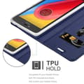 Miniatyrbild 3 av 8: Motorola MOTO C Skal Fodral med magnetisk stängning, ståfunktion och kortficka Mobilskydd