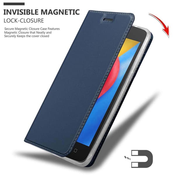 Motorola MOTO C Skal Fodral med magnetisk stängning, ståfunktion och kortficka Mobilskydd