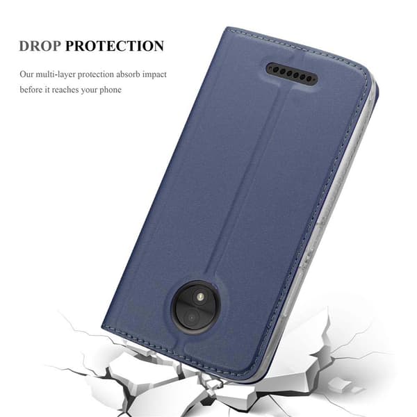 Motorola MOTO C Skal Fodral med magnetisk stängning, ståfunktion och kortficka Mobilskydd