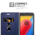 Miniatyrbild 7 av 8: Motorola MOTO C Skal Fodral med magnetisk stängning, ståfunktion och kortficka Mobilskydd