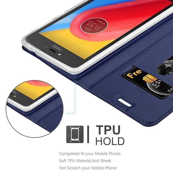 Motorola MOTO C Skal Fodral med magnetisk stängning, ståfunktion och kortficka Mobilskydd