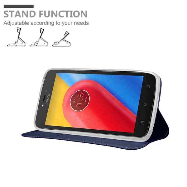 Motorola MOTO C Skal Fodral med magnetisk stängning, ståfunktion och kortficka Mobilskydd