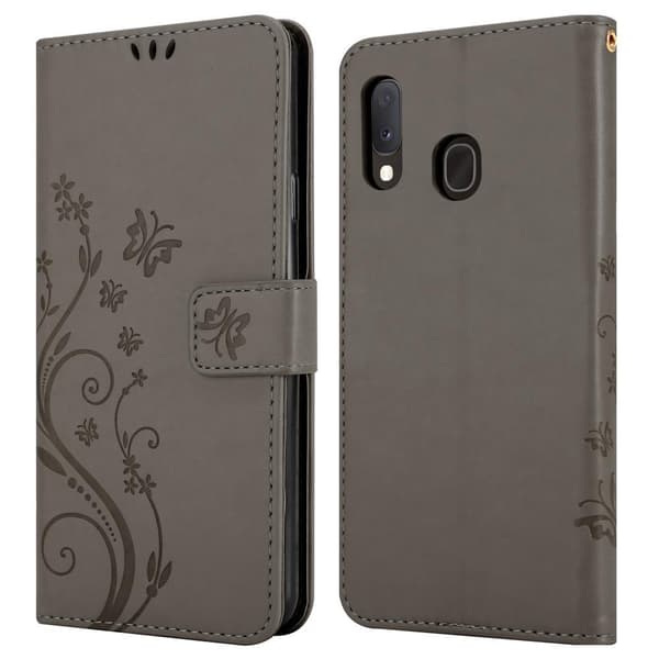 Deksel til Samsung Galaxy A10e / A20e Lommebokdeksel i blomster design med magnetisk lukking, stativfunksjon og kortplasser