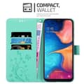 Miniatyrbild 3 av 8: Samsung Galaxy A10e / A20e Skal Fodral i blomdesign Mobilskydd Case Cover med magnetisk stängning, ståfunktion och kortplatser