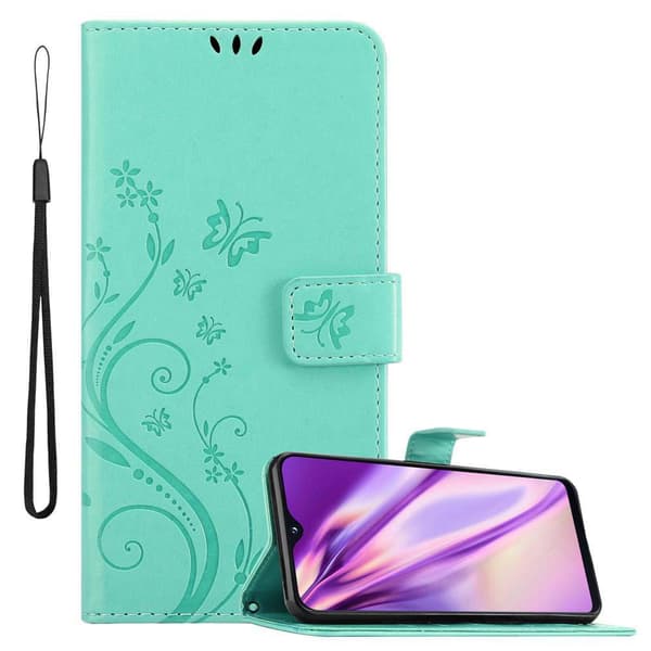 Samsung Galaxy A10e / A20e Skal Fodral i blomdesign Mobilskydd Case Cover med magnetisk stängning, ståfunktion och kortplatser