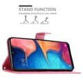 Miniatyrbilde 4 av 8: Deksel til Samsung Galaxy A10e / A20e Lommebokdeksel i blomster design med magnetisk lukking, stativfunksjon og kortplasser