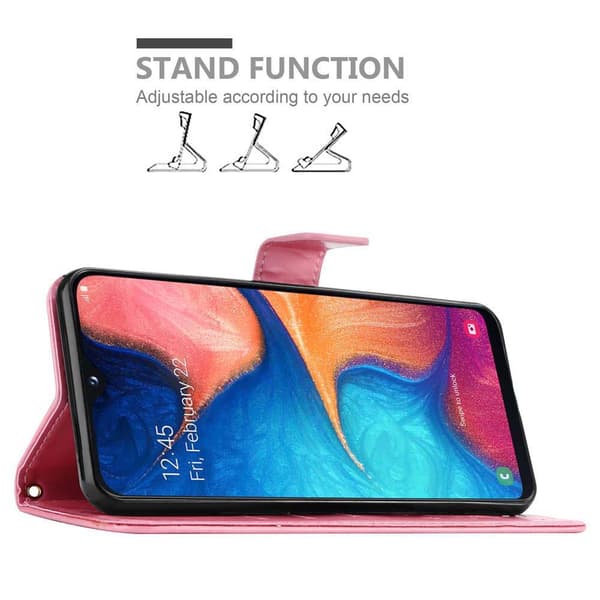 Deksel til Samsung Galaxy A10e / A20e Lommebokdeksel i blomster design med magnetisk lukking, stativfunksjon og kortplasser