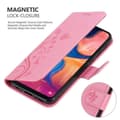 Miniatyrbilde 5 av 8: Deksel til Samsung Galaxy A10e / A20e Lommebokdeksel i blomster design med magnetisk lukking, stativfunksjon og kortplasser