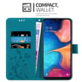 Miniatyrbilde 3 av 8: Deksel til Samsung Galaxy A10e / A20e Lommebokdeksel i blomster design med magnetisk lukking, stativfunksjon og kortplasser