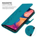 Miniatyrbilde 5 av 8: Deksel til Samsung Galaxy A10e / A20e Lommebokdeksel i blomster design med magnetisk lukking, stativfunksjon og kortplasser