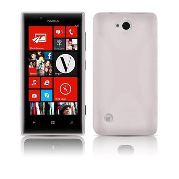 Deksel til Nokia Lumia 720 Cover av fleksibelt TPU-silikon i X-Line-design SNØHVIT