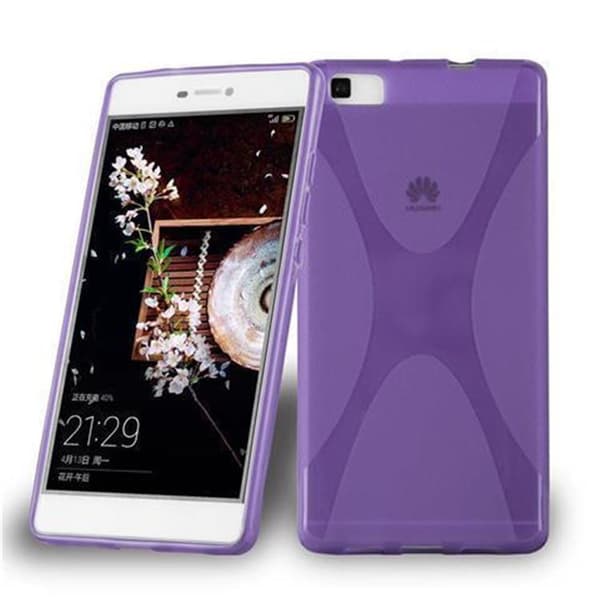 Huawei P8 LITE 2015 Skal Fodral Skal Mobilskydd av flexibelt TPU-silikon PASTELL LILA
