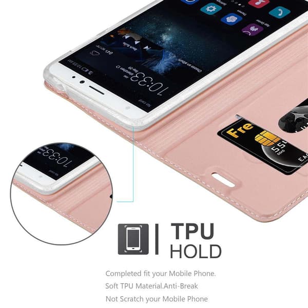 Huawei MATE S Suojakotelo Suojakuori Lompakkokotelo Matkapuhelinkotelo jossa magneettisuljenta, jalusta-toiminto ja korttitasku